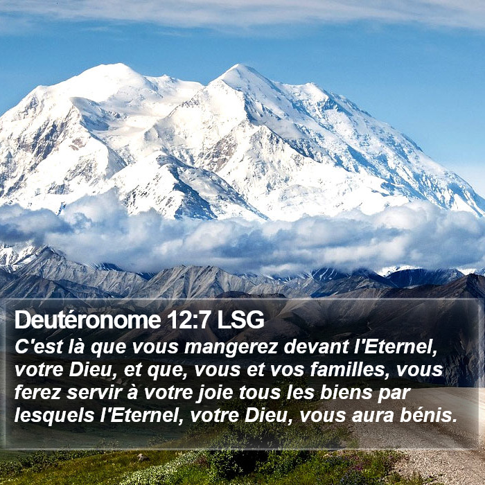 Deutéronome 12:7 LSG Bible Study