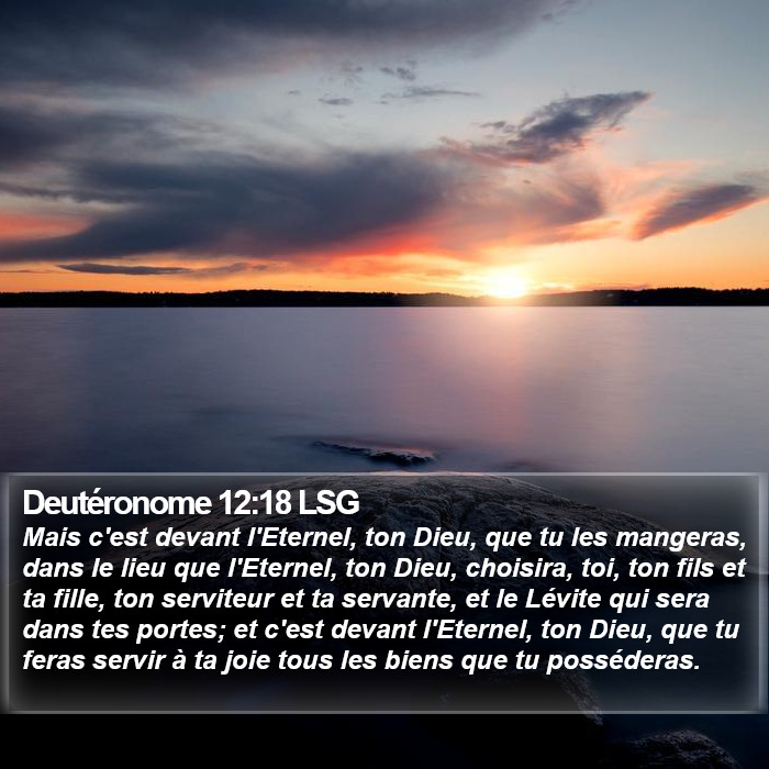 Deutéronome 12:18 LSG Bible Study