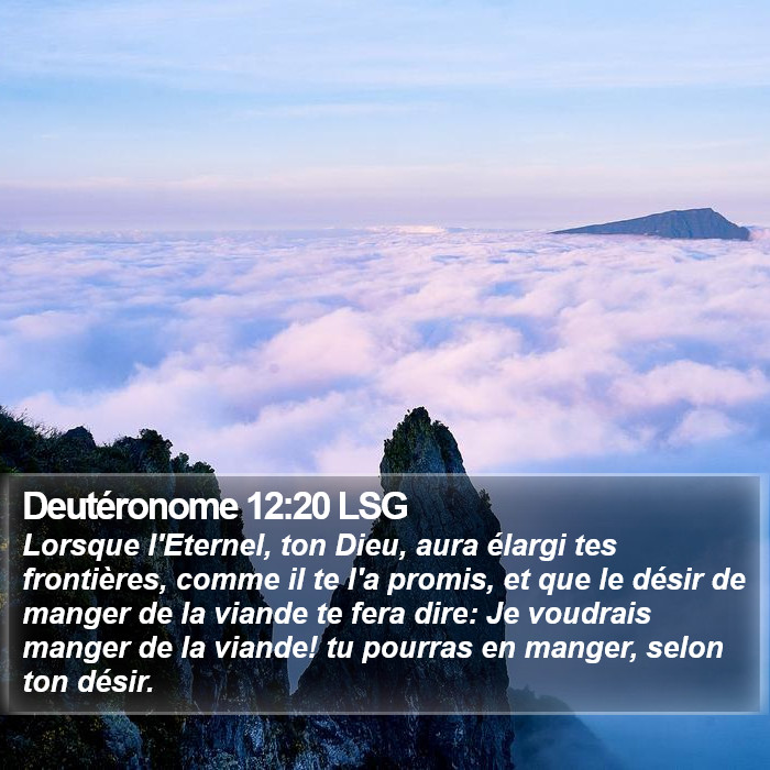 Deutéronome 12:20 LSG Bible Study