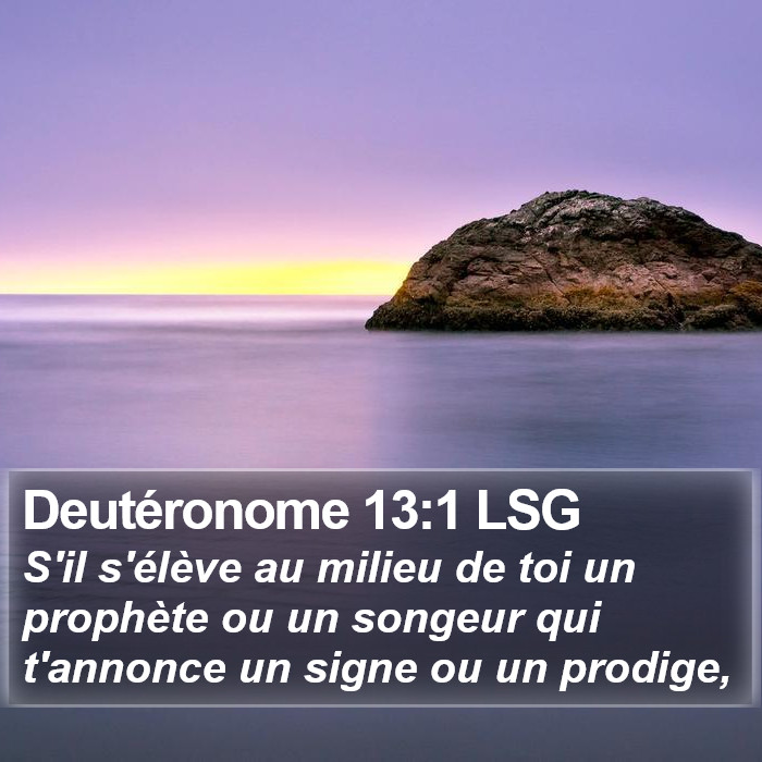 Deutéronome 13:1 LSG Bible Study