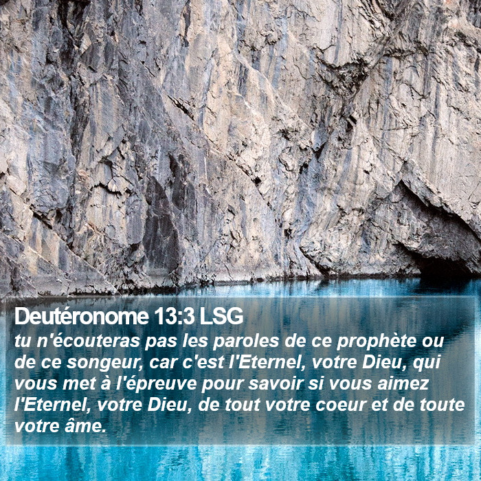 Deutéronome 13:3 LSG Bible Study