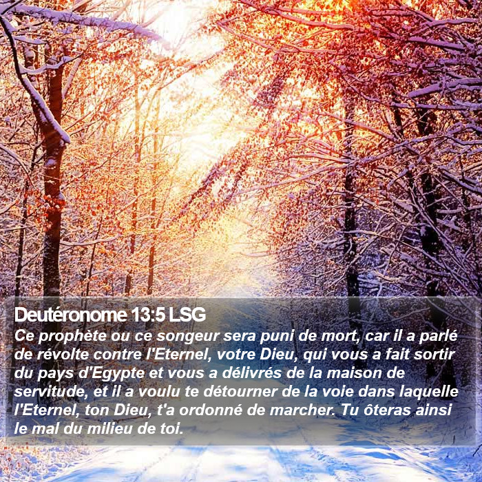 Deutéronome 13:5 LSG Bible Study