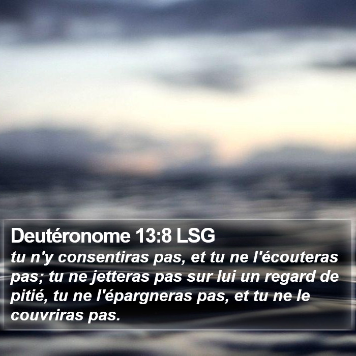 Deutéronome 13:8 LSG Bible Study