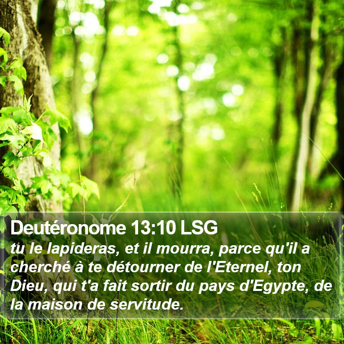 Deutéronome 13:10 LSG Bible Study