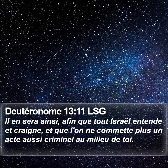 Deutéronome 13:11 LSG Bible Study