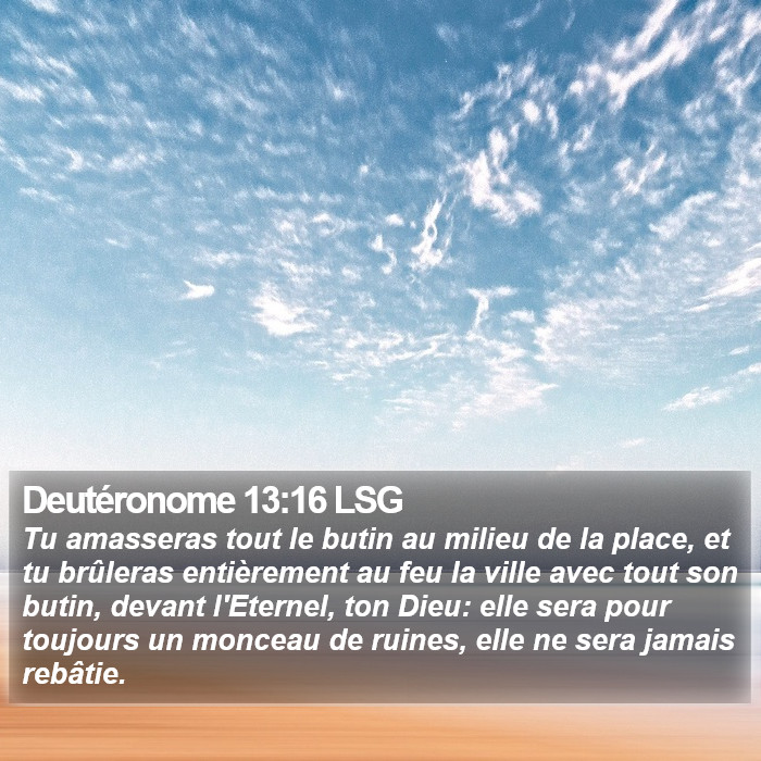 Deutéronome 13:16 LSG Bible Study