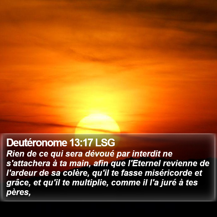 Deutéronome 13:17 LSG Bible Study