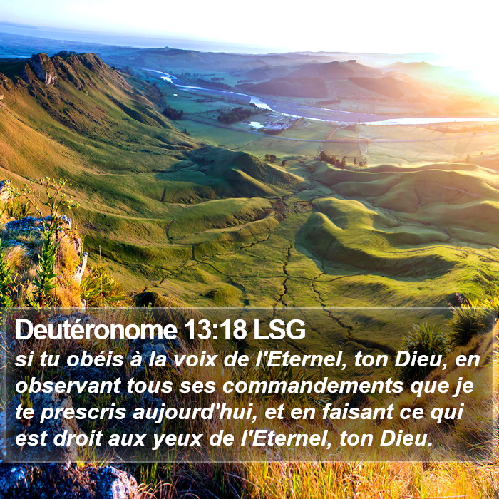 Deutéronome 13:18 LSG Bible Study