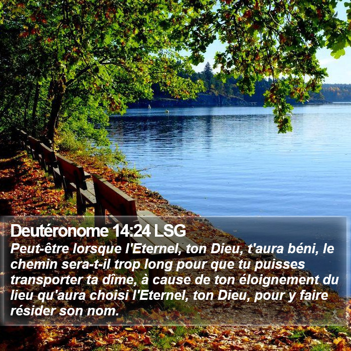 Deutéronome 14:24 LSG Bible Study