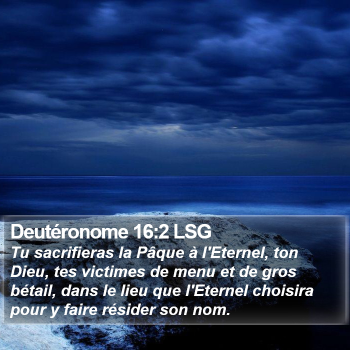 Deutéronome 16:2 LSG Bible Study