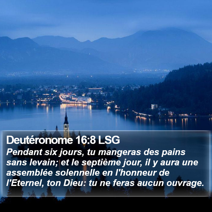 Deutéronome 16:8 LSG Bible Study