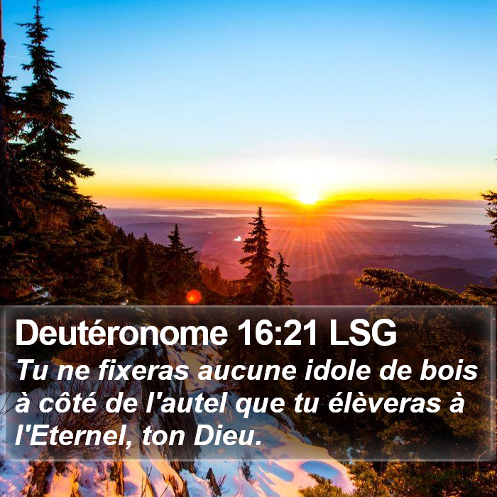 Deutéronome 16:21 LSG Bible Study