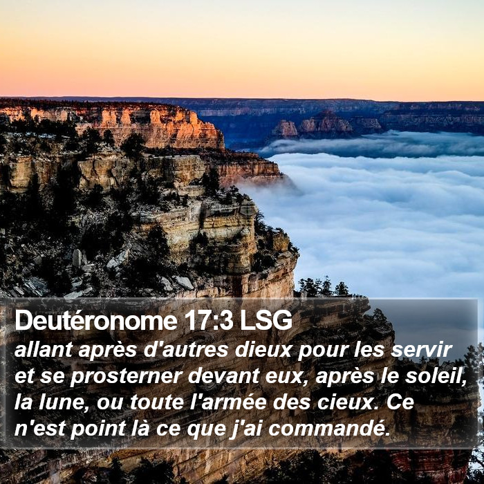 Deutéronome 17:3 LSG Bible Study