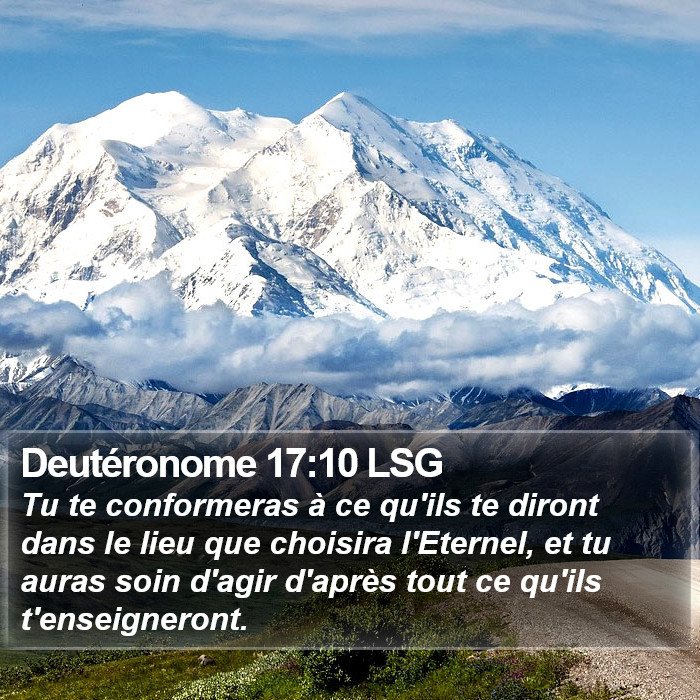 Deutéronome 17:10 LSG Bible Study