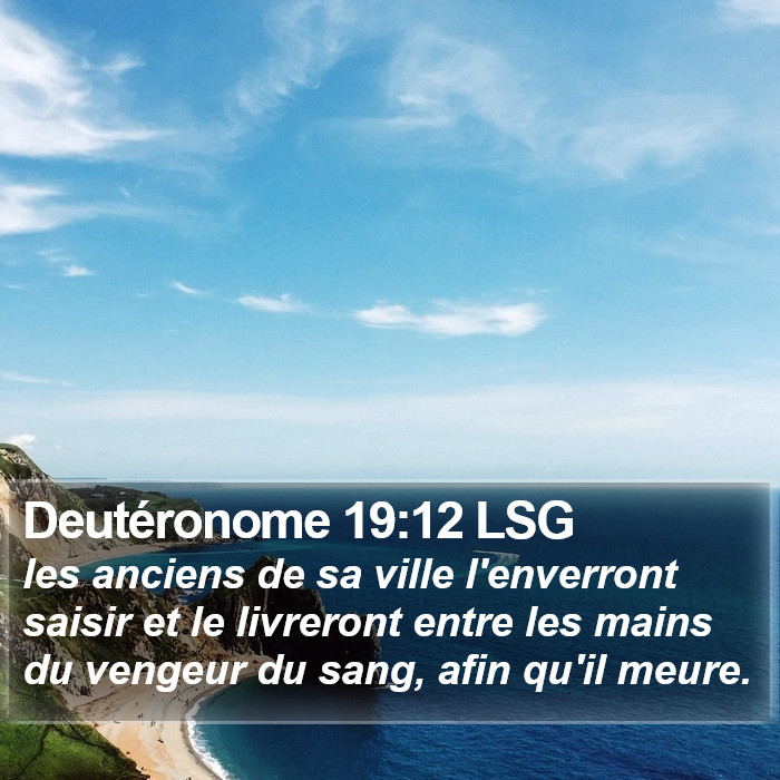 Deutéronome 19:12 LSG Bible Study