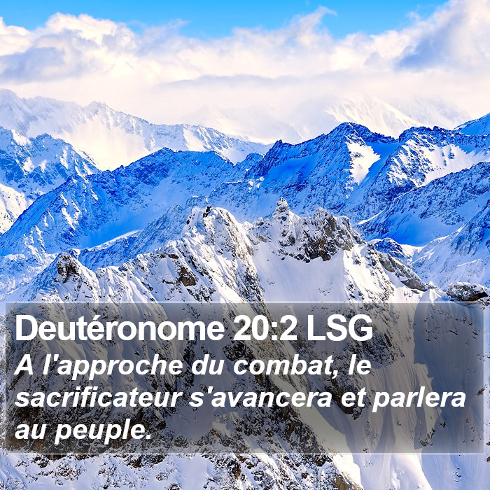 Deutéronome 20:2 LSG Bible Study