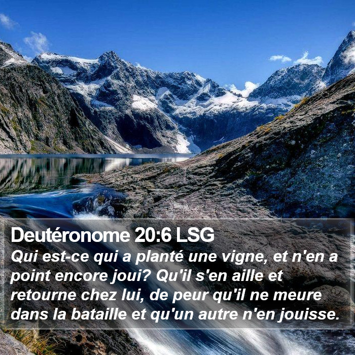 Deutéronome 20:6 LSG Bible Study