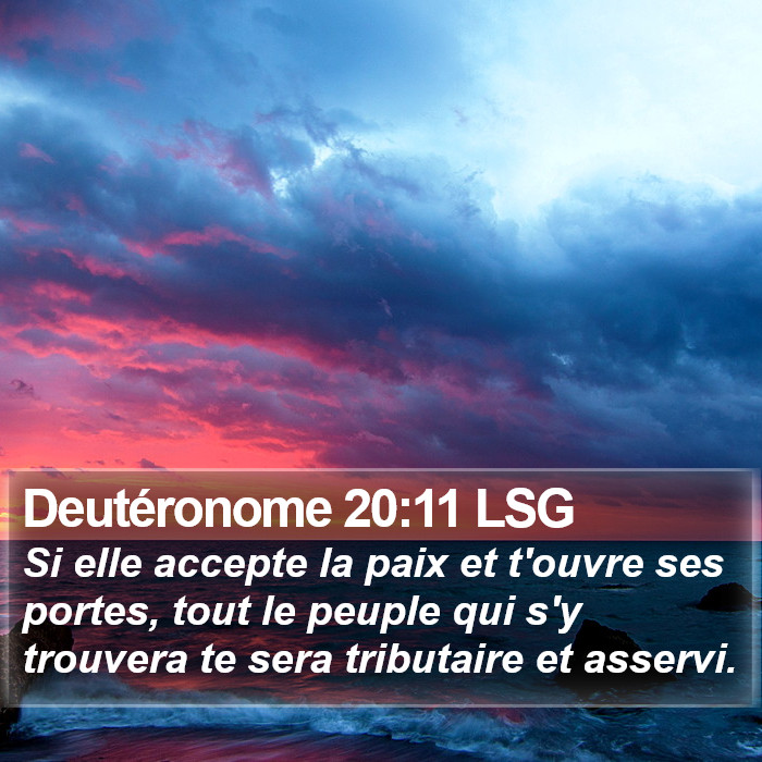 Deutéronome 20:11 LSG Bible Study