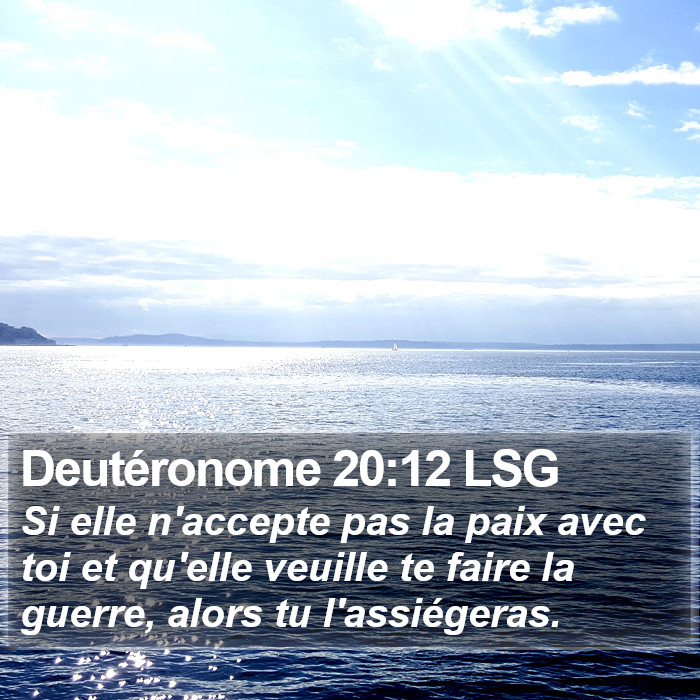 Deutéronome 20:12 LSG Bible Study