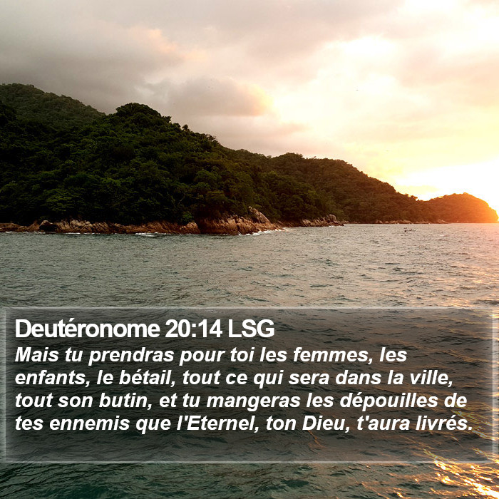 Deutéronome 20:14 LSG Bible Study