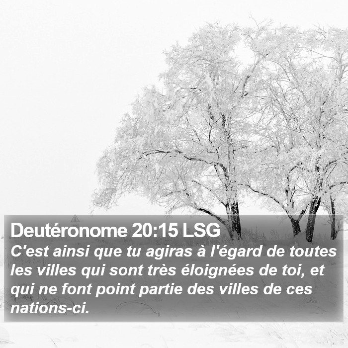 Deutéronome 20:15 LSG Bible Study