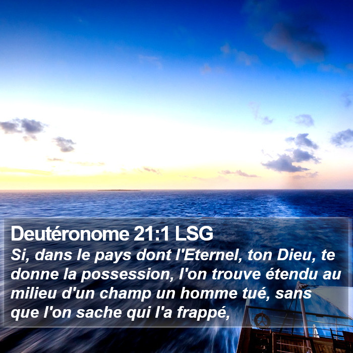Deutéronome 21:1 LSG Bible Study
