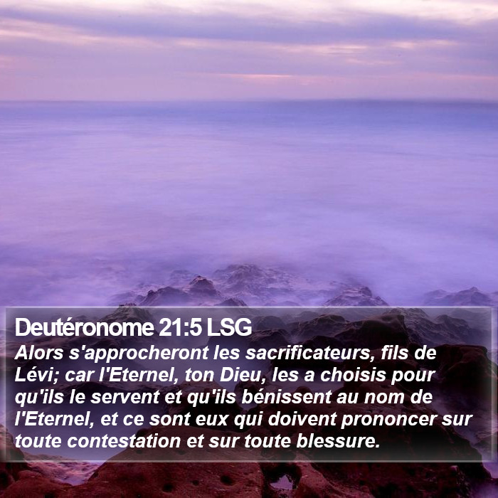 Deutéronome 21:5 LSG Bible Study