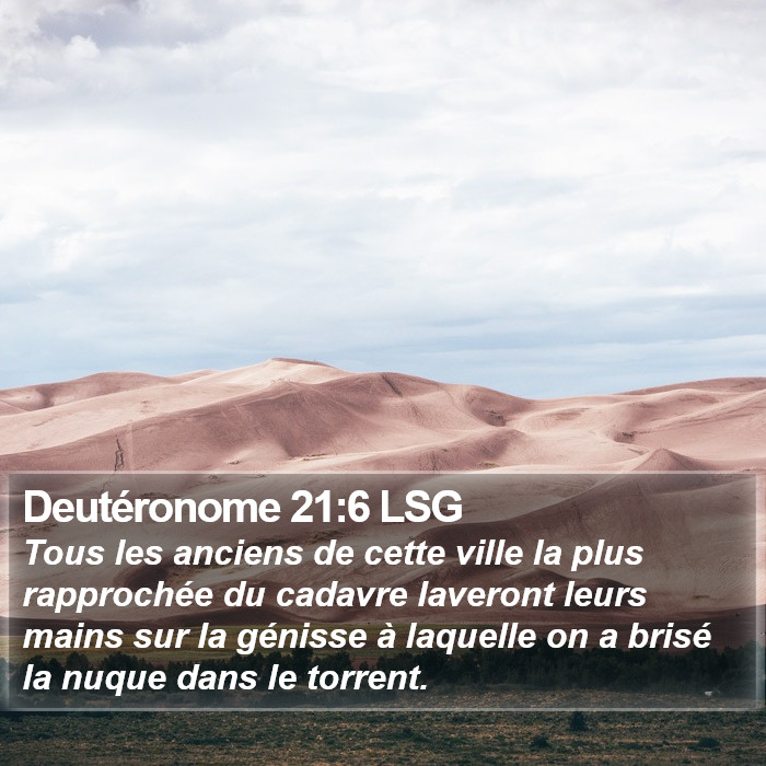 Deutéronome 21:6 LSG Bible Study