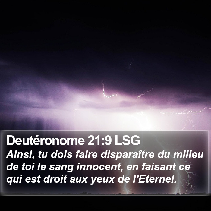 Deutéronome 21:9 LSG Bible Study