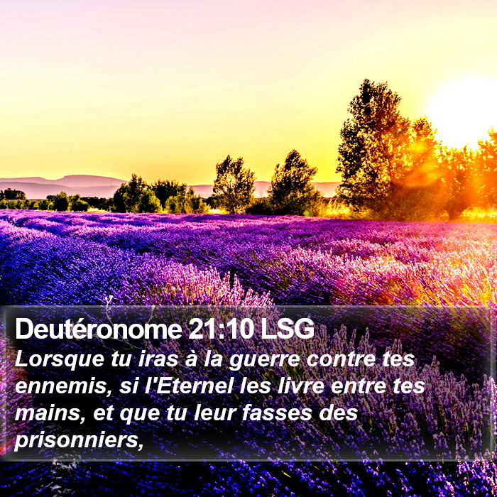 Deutéronome 21:10 LSG Bible Study