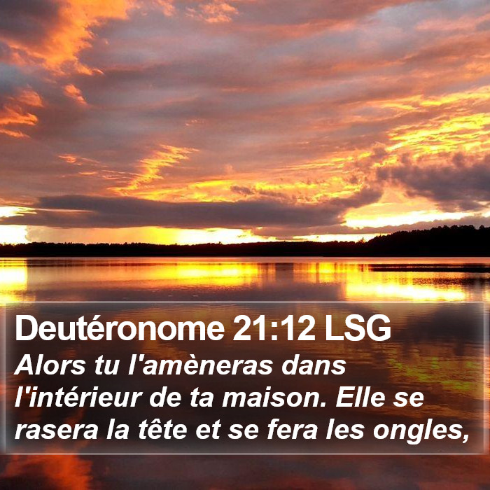 Deutéronome 21:12 LSG Bible Study