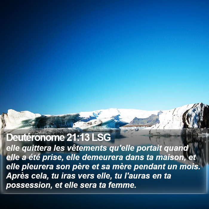 Deutéronome 21:13 LSG Bible Study