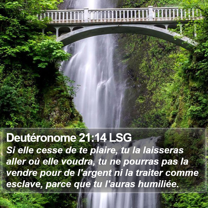 Deutéronome 21:14 LSG Bible Study