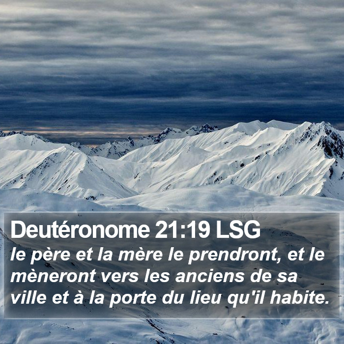 Deutéronome 21:19 LSG Bible Study