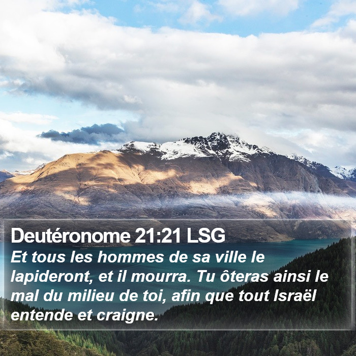 Deutéronome 21:21 LSG Bible Study