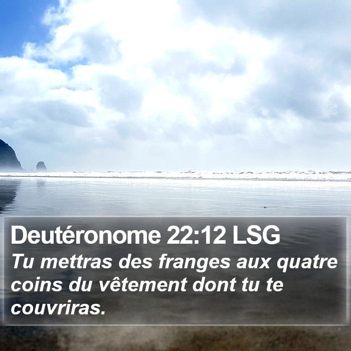 Deutéronome 22:12 LSG Bible Study