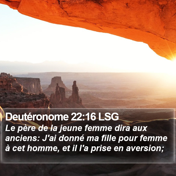 Deutéronome 22:16 LSG Bible Study