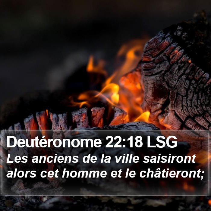 Deutéronome 22:18 LSG Bible Study