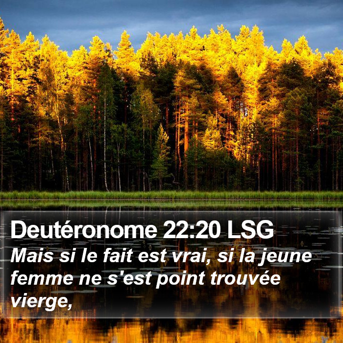 Deutéronome 22:20 LSG Bible Study