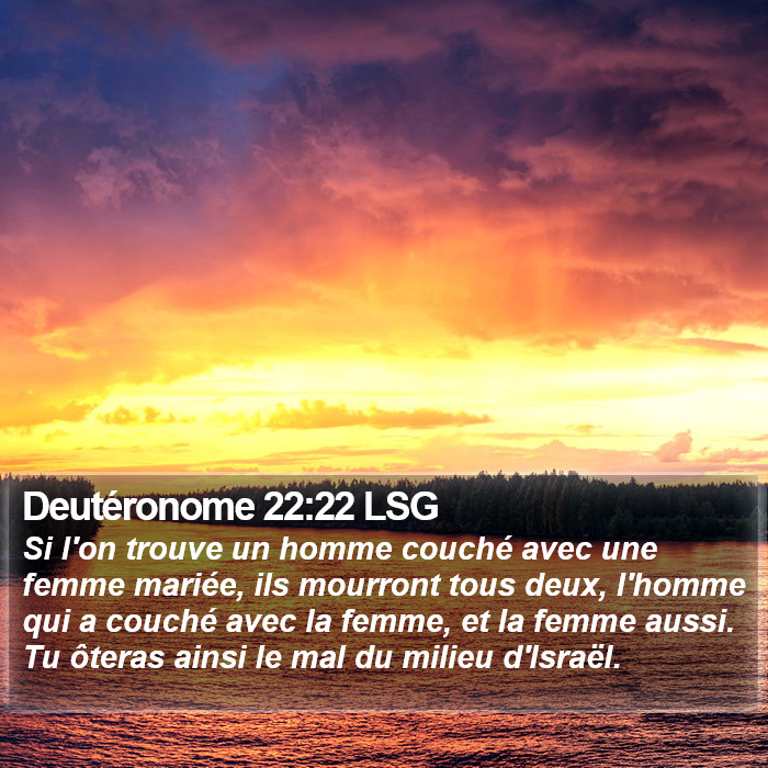 Deutéronome 22:22 LSG Bible Study