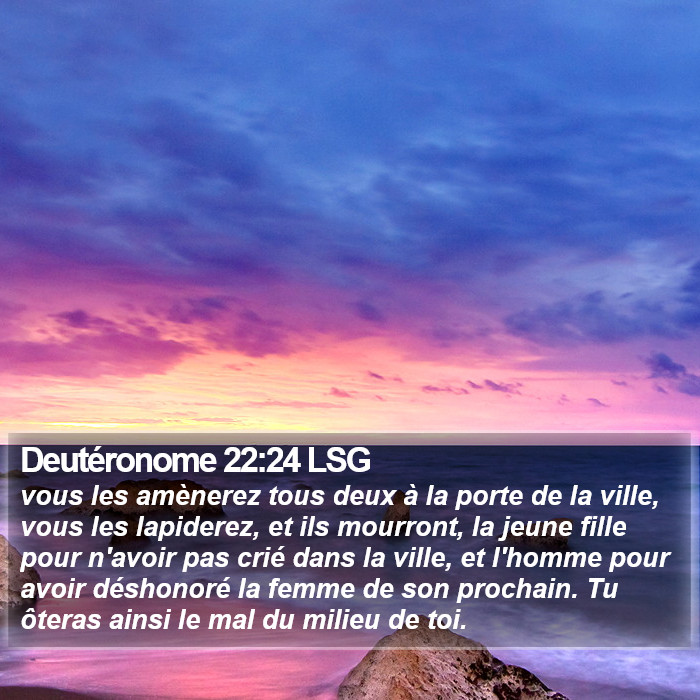 Deutéronome 22:24 LSG Bible Study