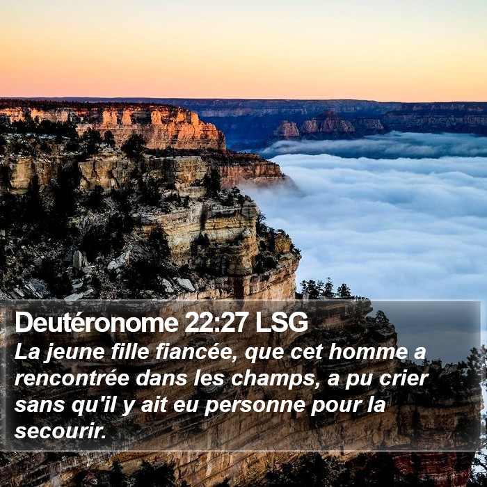 Deutéronome 22:27 LSG Bible Study