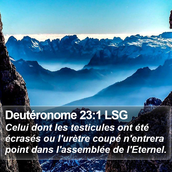 Deutéronome 23:1 LSG Bible Study