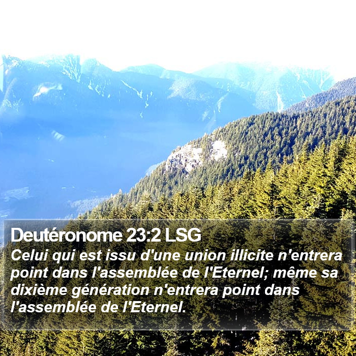 Deutéronome 23:2 LSG Bible Study