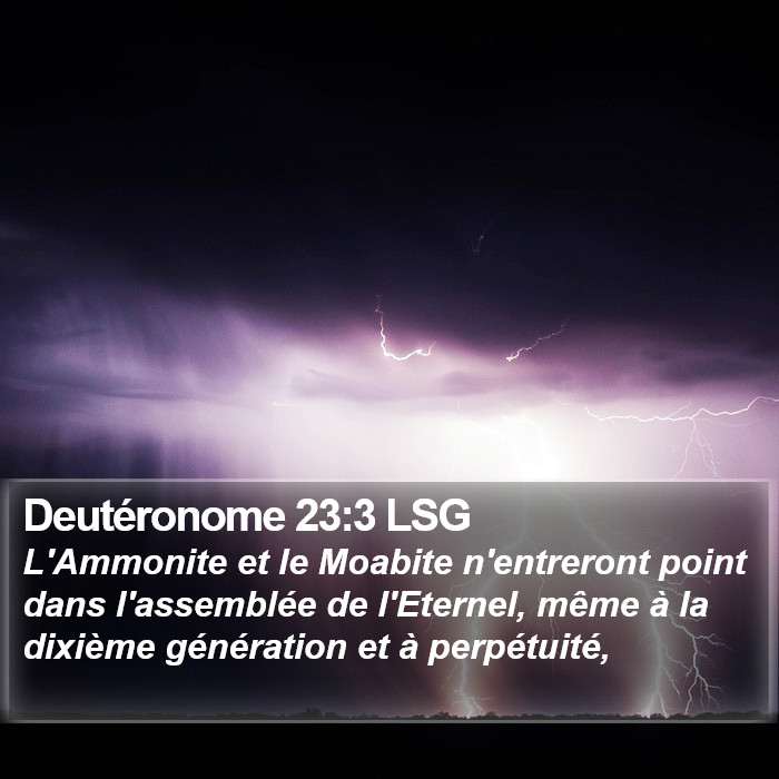 Deutéronome 23:3 LSG Bible Study
