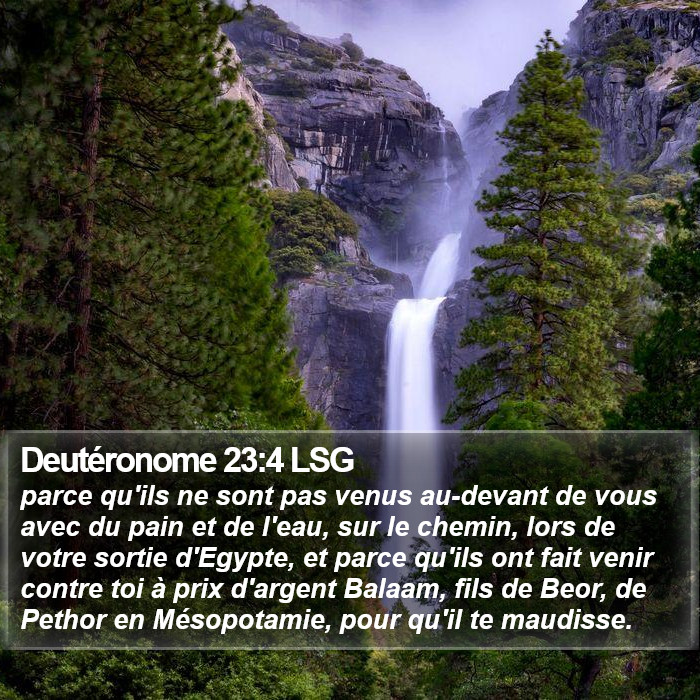 Deutéronome 23:4 LSG Bible Study