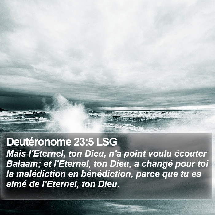Deutéronome 23:5 LSG Bible Study