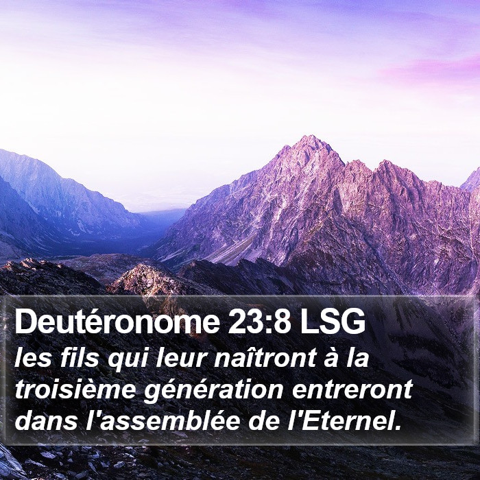 Deutéronome 23:8 LSG Bible Study