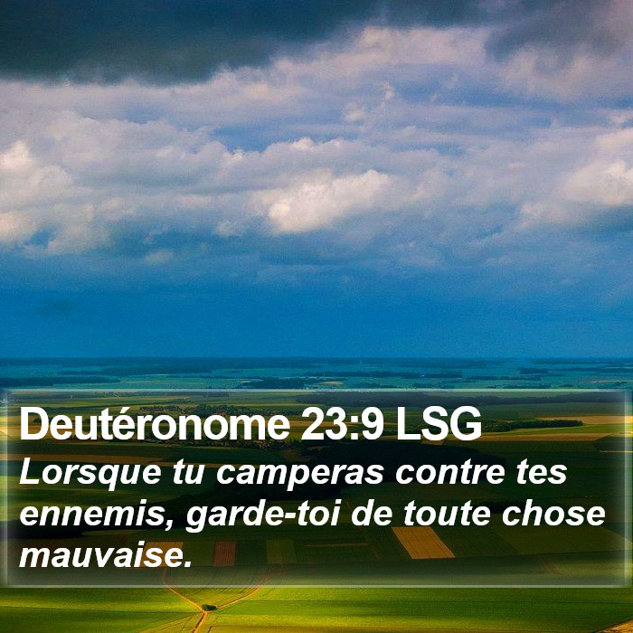Deutéronome 23:9 LSG Bible Study