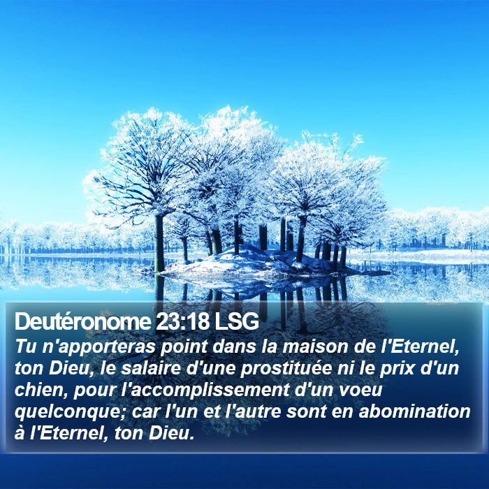 Deutéronome 23:18 LSG Bible Study